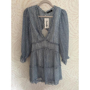 DISCOUNT SHIPPING NWT open back floral semi-sheer dress by Sucrefas